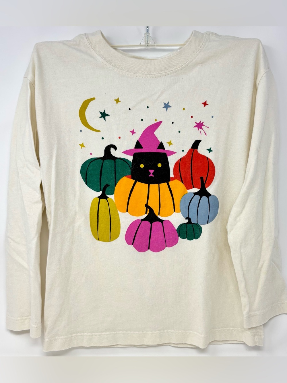 Hanna Andersson Long Sleeve Halloween Organic Cotton Black Cat Witch Pumpkins